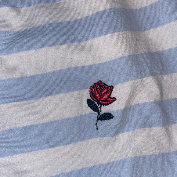 Striped t-shirt with embroidered rose from H&M - Picture 2 of 3